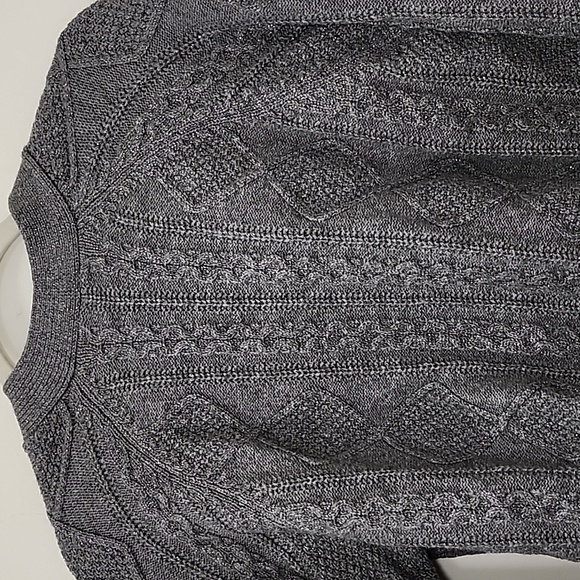 Madewell Women’s Knit Crop Gray Cardigan Sweater, Medium, Sparkle size Medium - Picture 13 of 16